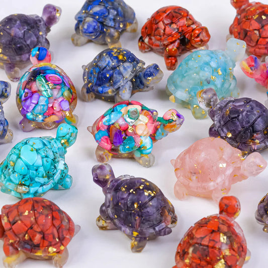 Natural Crystal Stone Turtle Statue